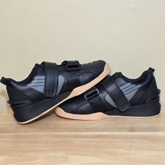 TYR L-2 Lifter Weightlifting Shoes Black Gum Grey Men's Size 8 Women's 9.5